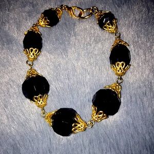 Black and gold chunky bracelet